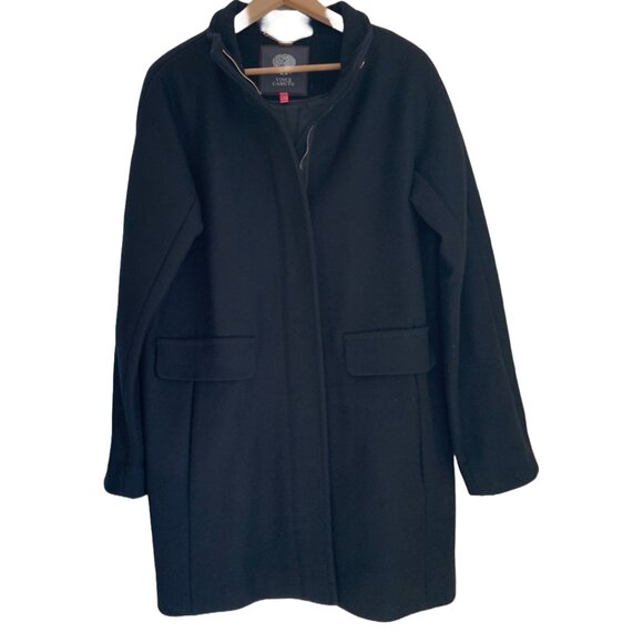 NWT VINCE CAMUTO Womens Black Wool Blend Cocoon Coat Sz XL - Picture 4 of 8